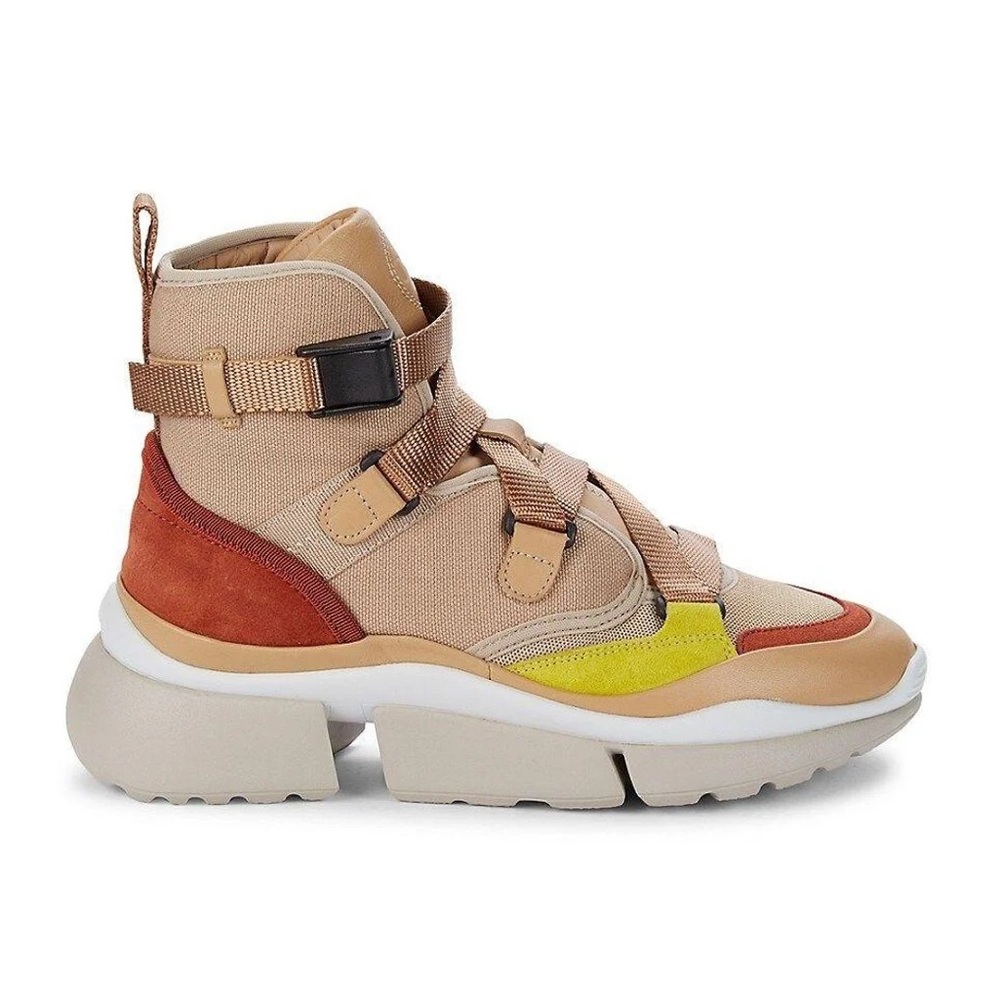 NIB NWT Chloe Sonnie High top sneaker in maple pink size 39